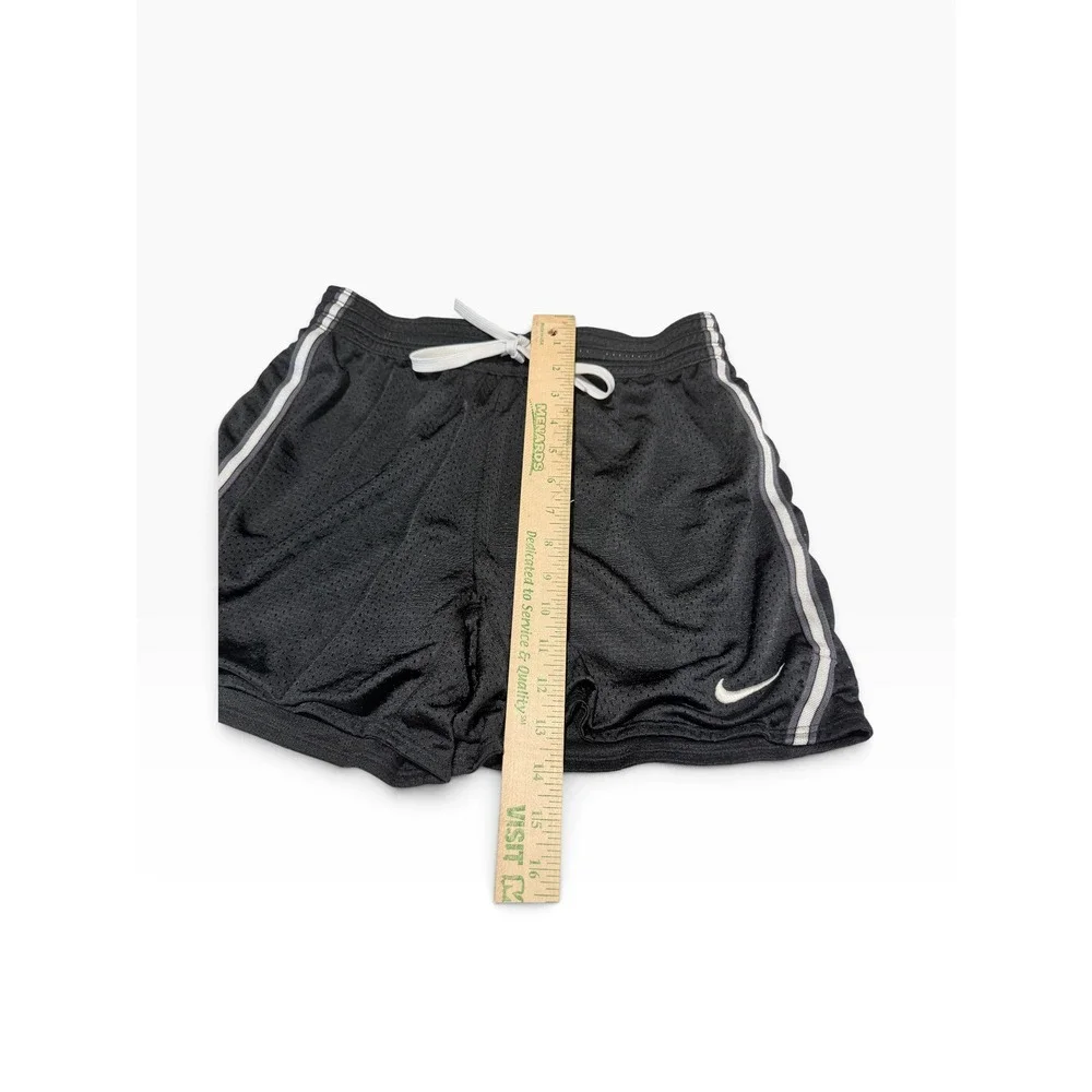 Nike Dri-FIT Mesh Athletic Shorts Black White Striped Running Gym Womens Small
